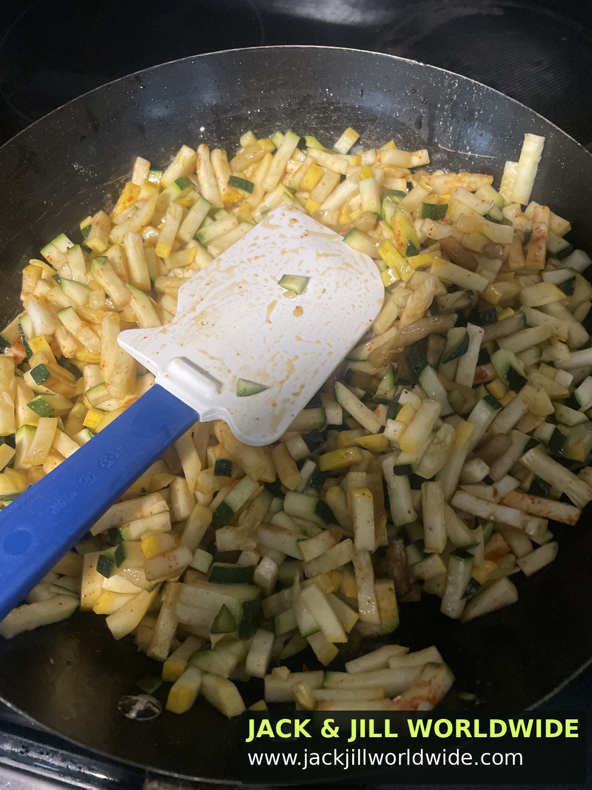 In the pan