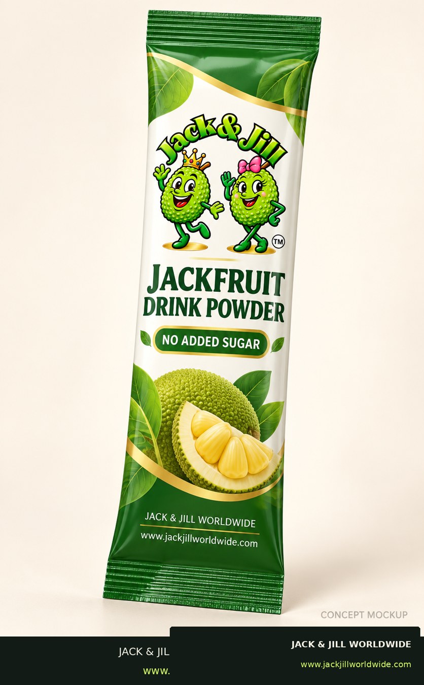 Jack and Jill drink powder concept stick pack